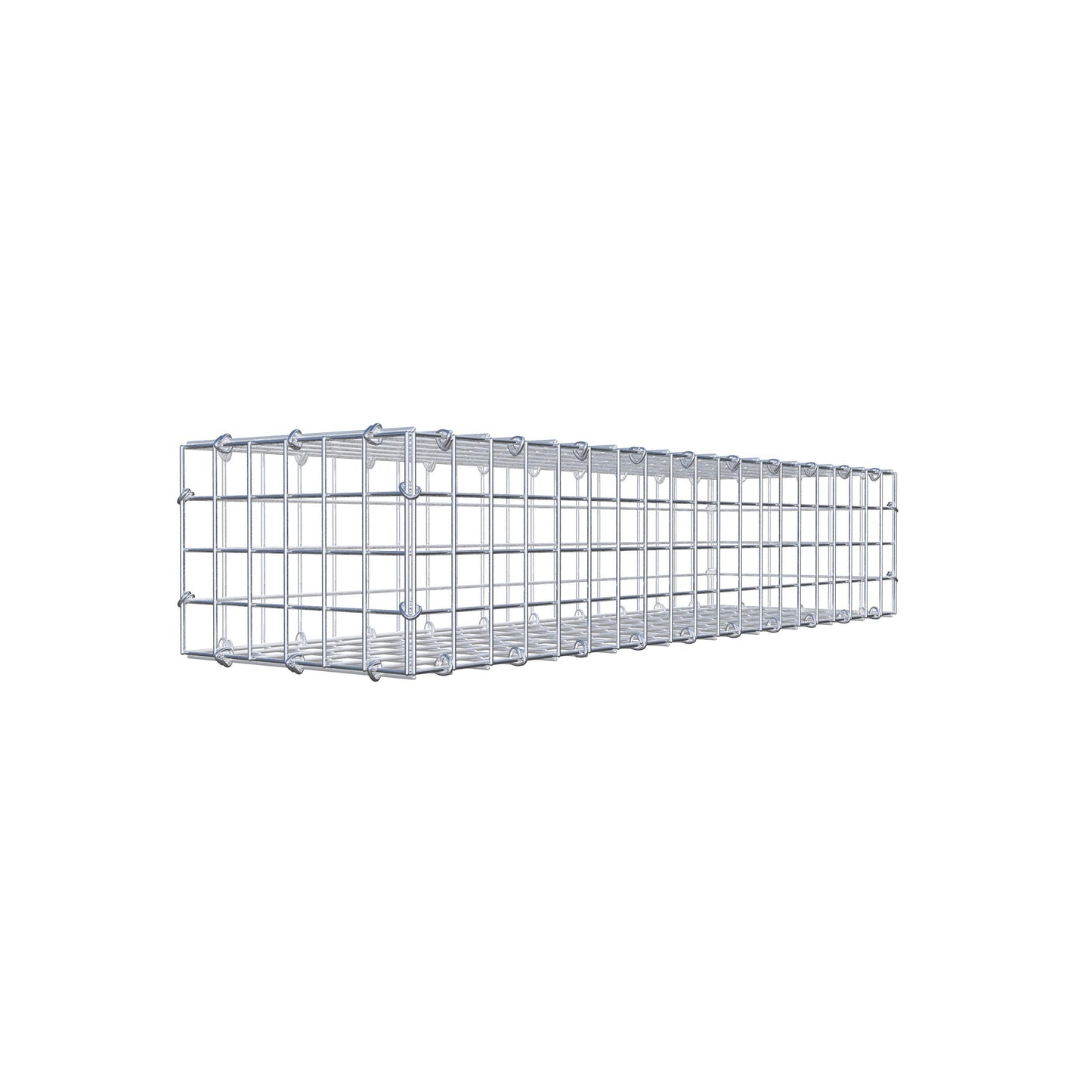 Gabbione 100 cm x 20 cm x 30 cm (L x H x P), maglia 5 cm x 5 cm, anello a C