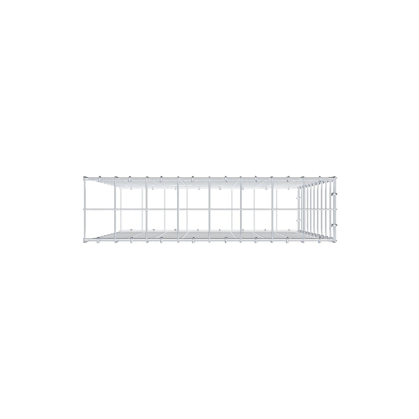 Gavión complementario de tipo 2 100 cm x 80 cm x 20 cm (L x A x P), malla 10 cm x 10 cm, anillo en C