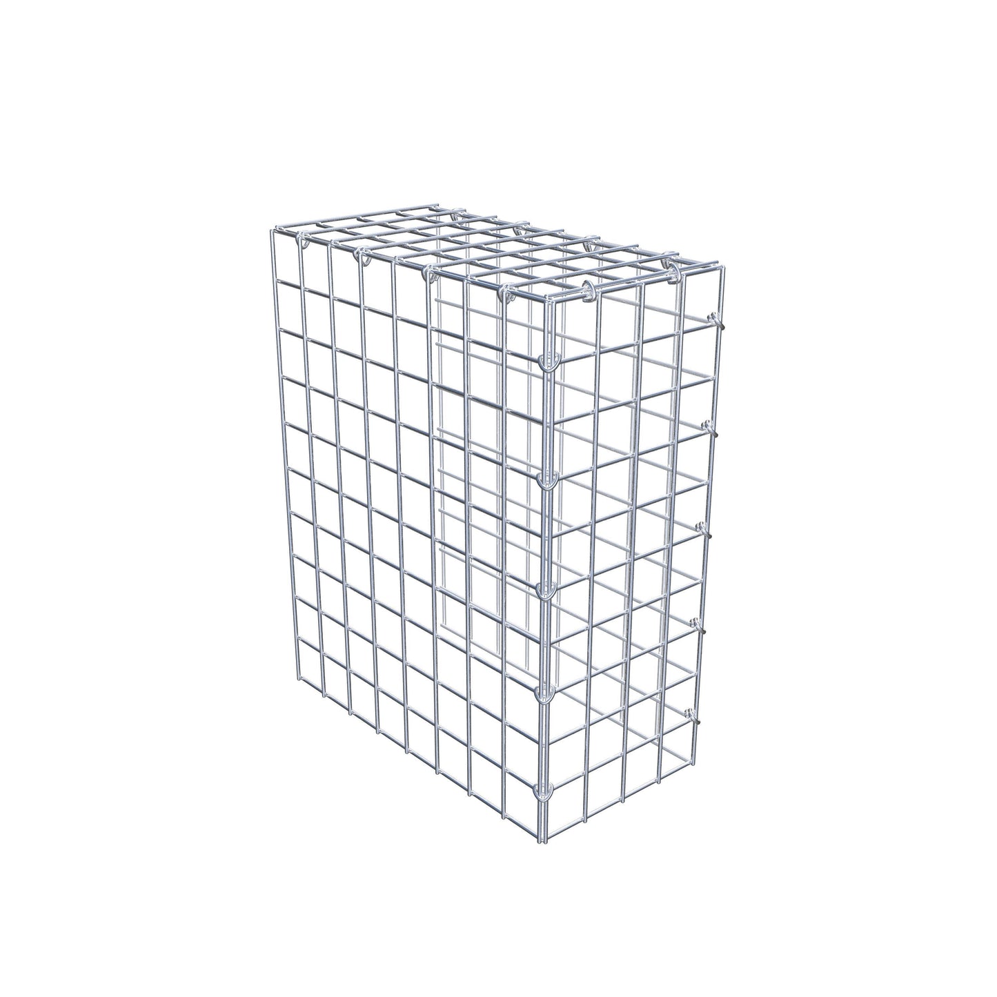 Mounted gabion type 4 50 cm x 40 cm x 20 cm (L x H x D), mesh size 5 cm x 5 cm, C-ring