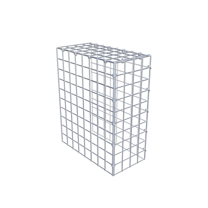 Mounted gabion type 4 50 cm x 40 cm x 20 cm (L x H x D), mesh size 5 cm x 5 cm, C-ring
