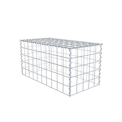 Gabion rapporté type 3 100 cm x 50 cm x 50 cm (L x H x P), mailles 10 cm x 10 cm, spirale