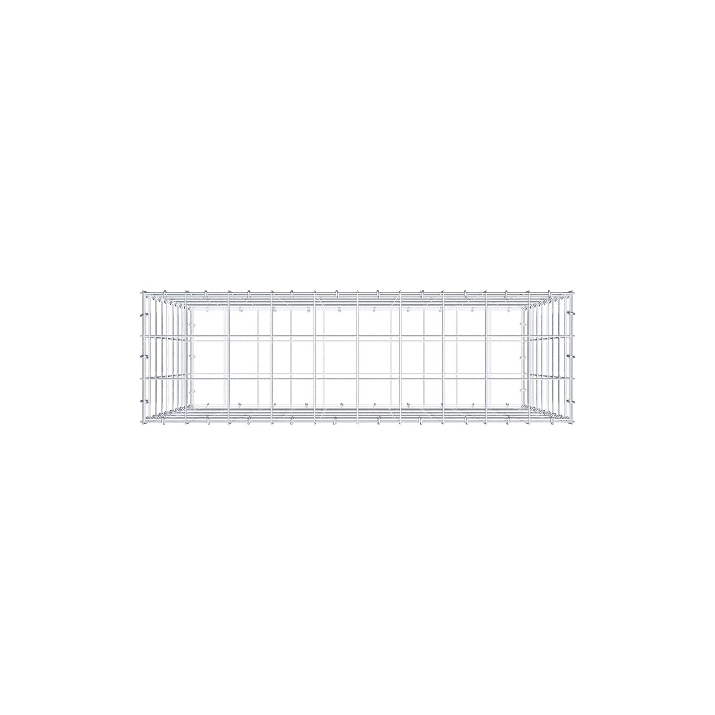 Gavión 100 cm x 90 cm x 30 cm (L x A x P), malla 10 cm x 10 cm, anillo en C