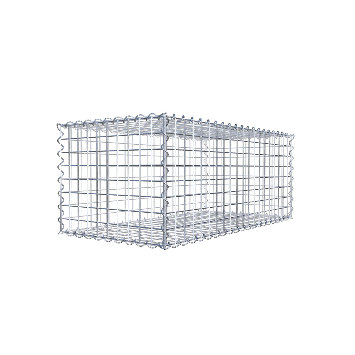 Gabion 100 cm x 40 cm x 50 cm (L x H x D), mesh size 5 cm x 5 cm, spiral