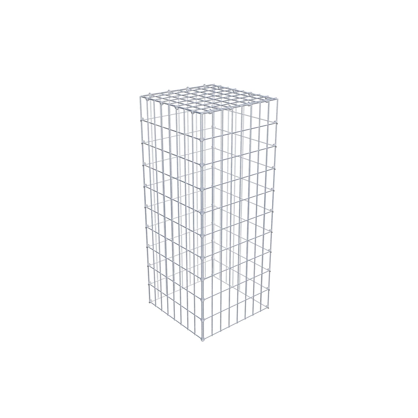 Mounted gabion type 3 100 cm x 40 cm x 40 cm (L x H x D), mesh size 5 cm x 10 cm, C-ring