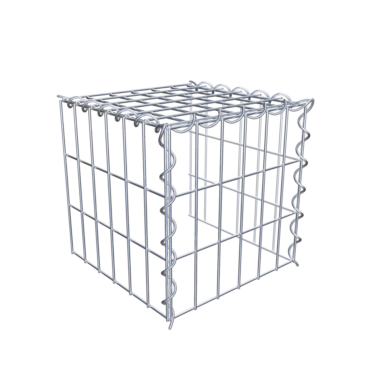Gabbione aggiuntivo tipo 4 30 cm x 30 cm x 30 cm (L x H x P), dimensione maglia 5 cm x 10 cm, a spirale