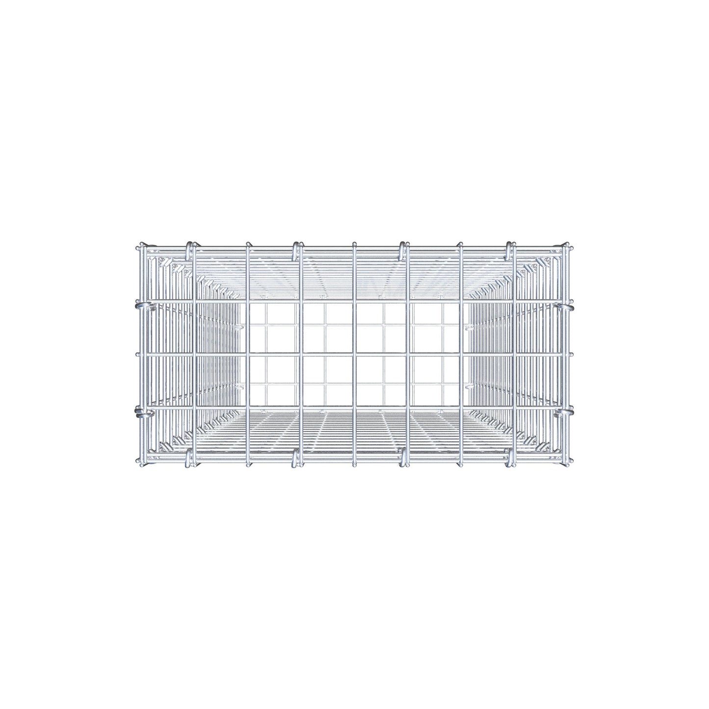Gabione 100 cm x 40 cm x 20 cm (L x H x T), Maschenweite 5 cm x 5 cm, C-Ring