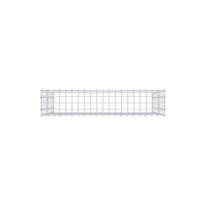 Monteret gabion type 3 100 cm x 80 cm x 20 cm (L x H x D), maskestørrelse 5 cm x 10 cm, C-ring