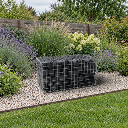 Gabion 80 cm x 40 cm x 40 cm (L x H x P), mailles 5 cm x 5 cm, spirale