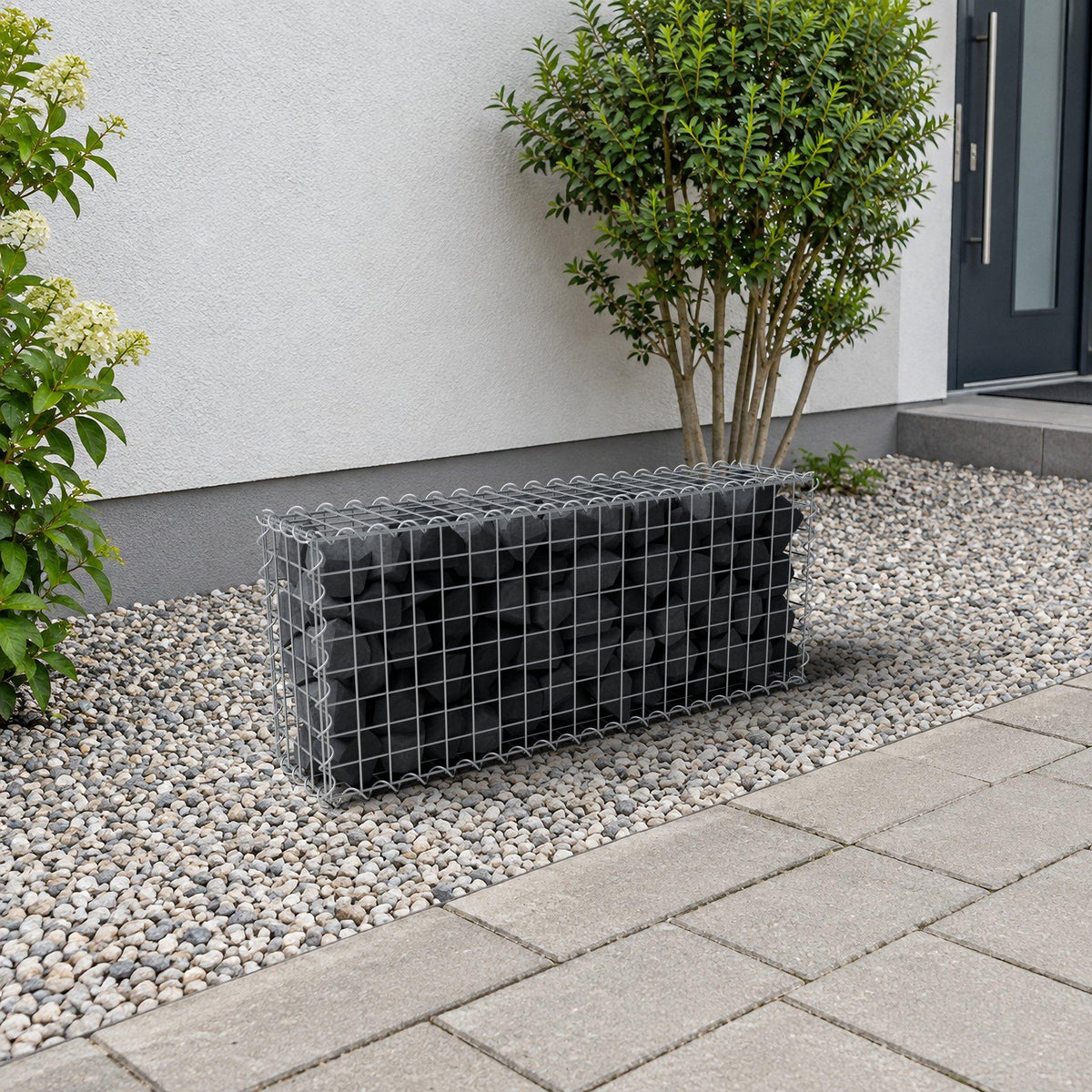 Gabbione 100 cm x 40 cm x 20 cm (L x H x P), maglia 5 cm x 5 cm, spirale