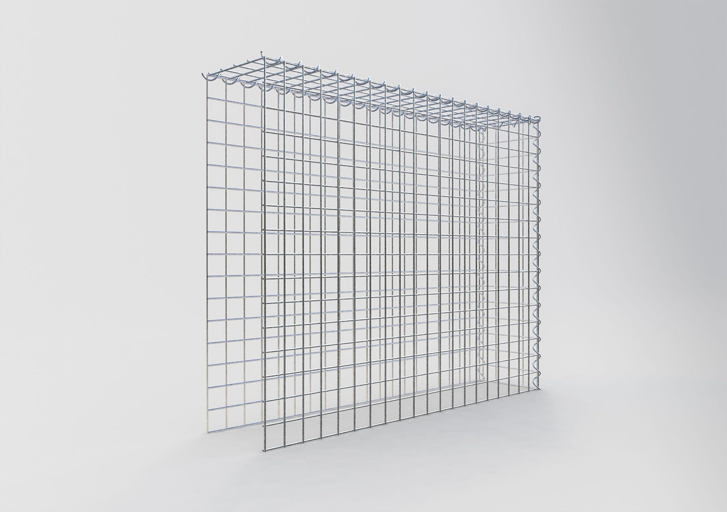 Gabbione aggiuntivo tipo 4 100 cm x 80 cm x 20 cm (L x H x P), dimensione maglia 5 cm x 5 cm, a spirale