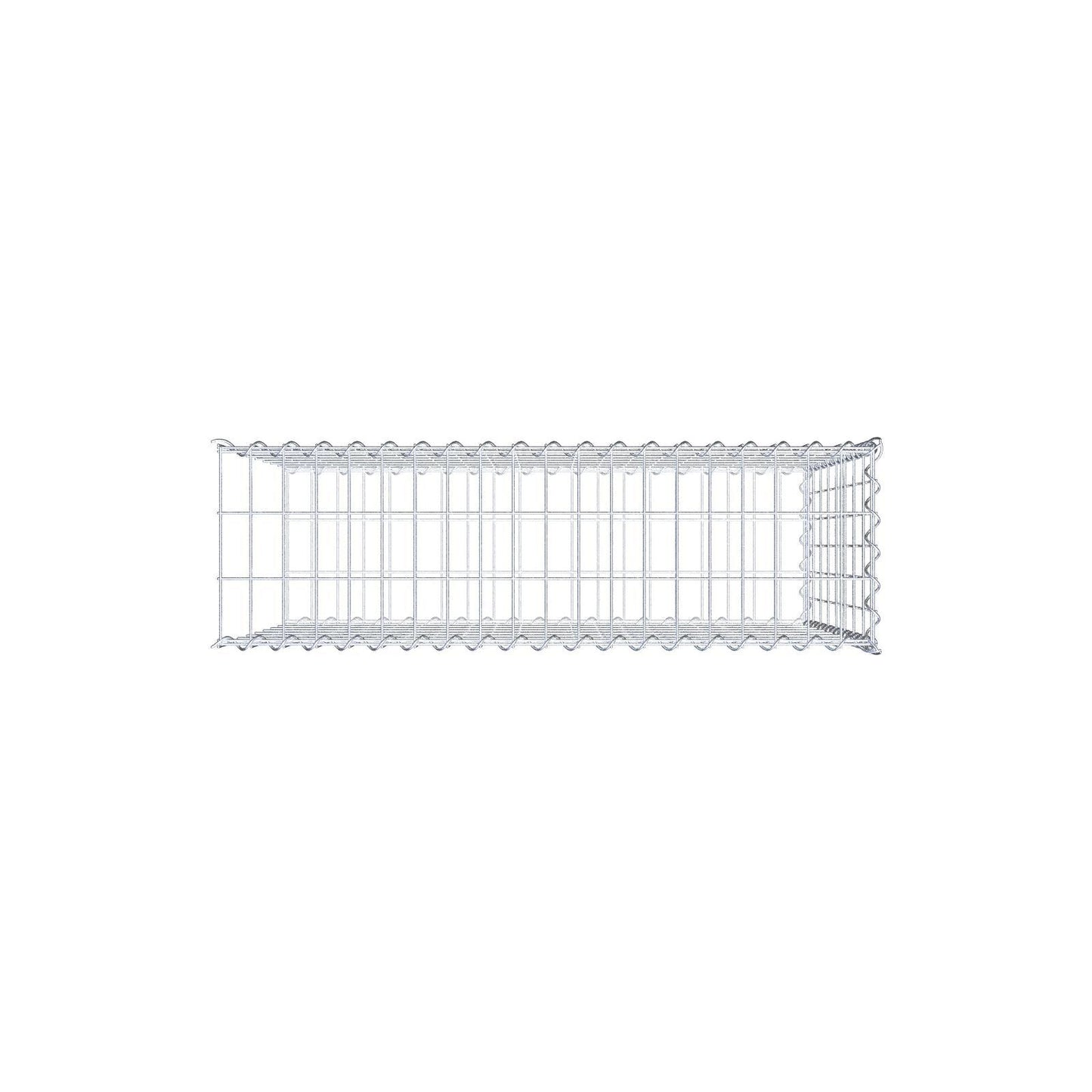 Gabion rapporté type 2 100 cm x 80 cm x 30 cm (L x H x P), mailles 5 cm x 10 cm, spirale