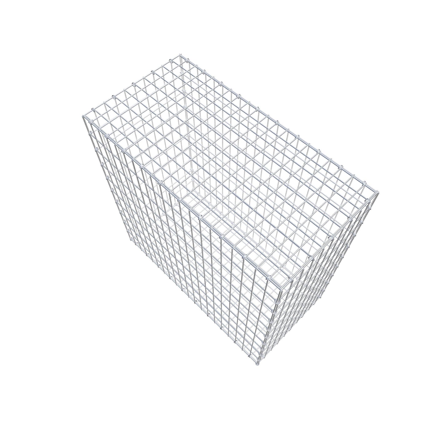 Gavión 100 cm x 100 cm x 50 cm (L x A x P), luz de malla 5 cm x 10 cm, anillo en C