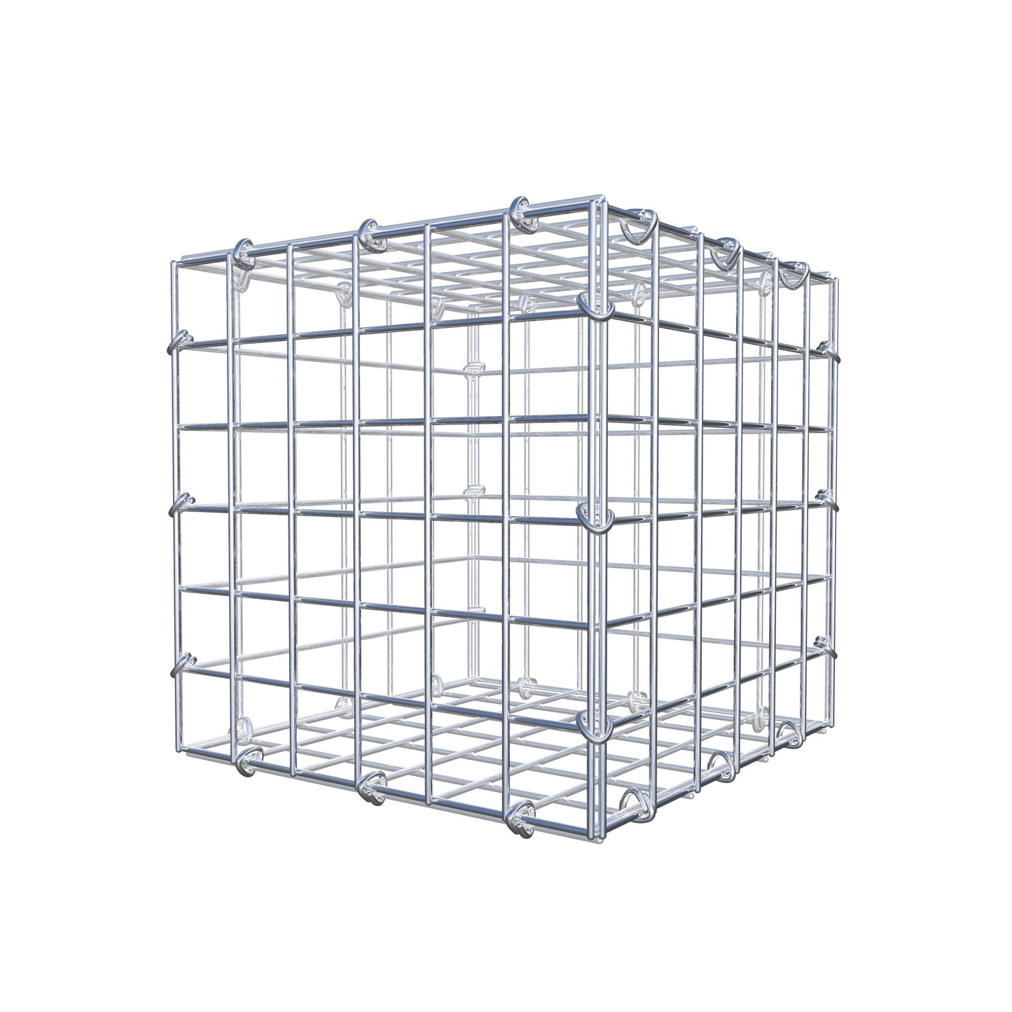 Gabione 30 cm x 30 cm x 30 cm (L x H x T), Maschenweite 5 cm x 5 cm, C-Ring