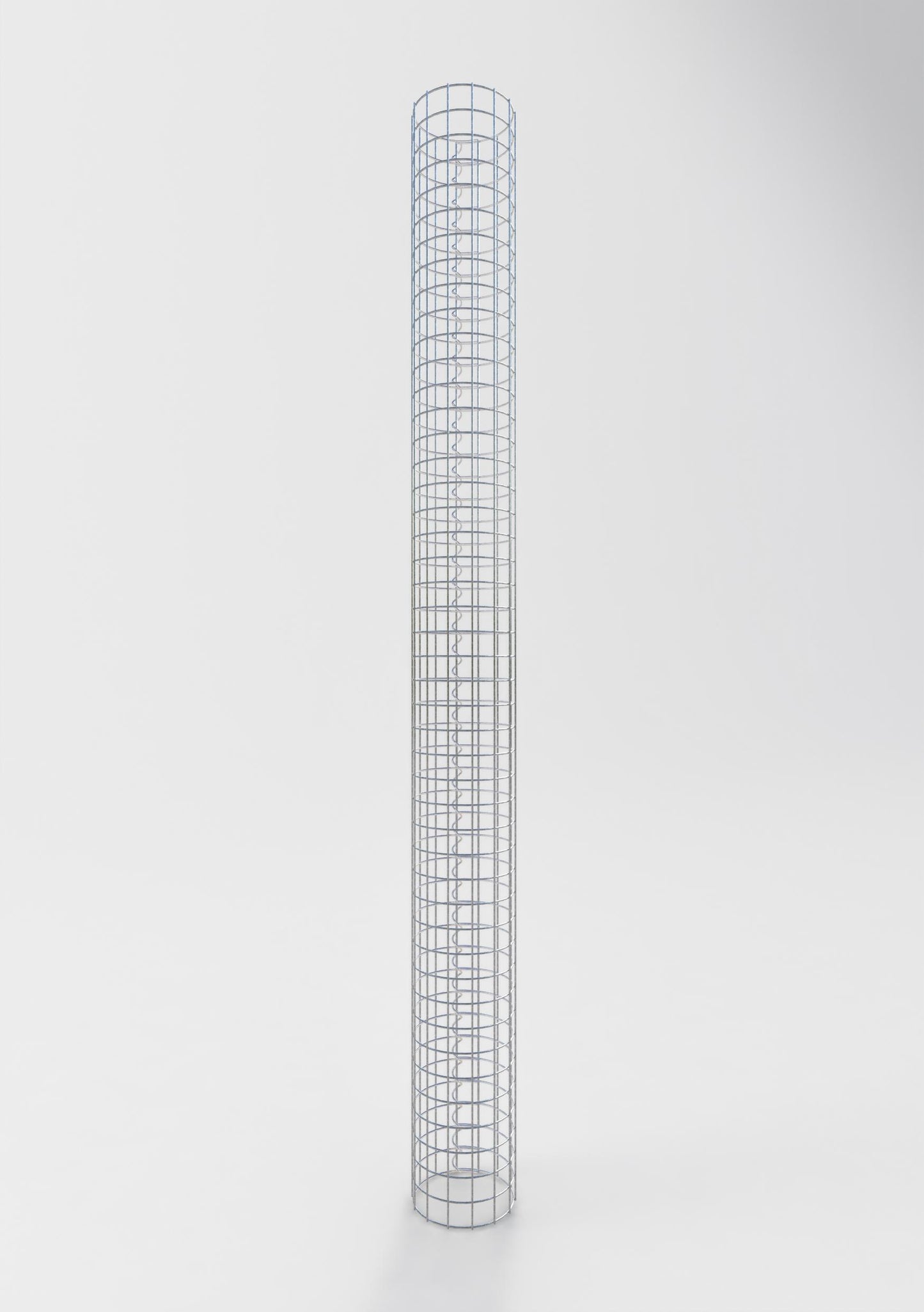 Gabionpelare rund 22 cm diameter, 230 cm höjd, maskstorlek 5 cm x 5 cm