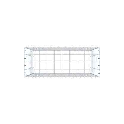 Monteret gabion type 3 100 cm x 100 cm x 40 cm (L x H x D), maskestørrelse 10 cm x 10 cm, C-ring