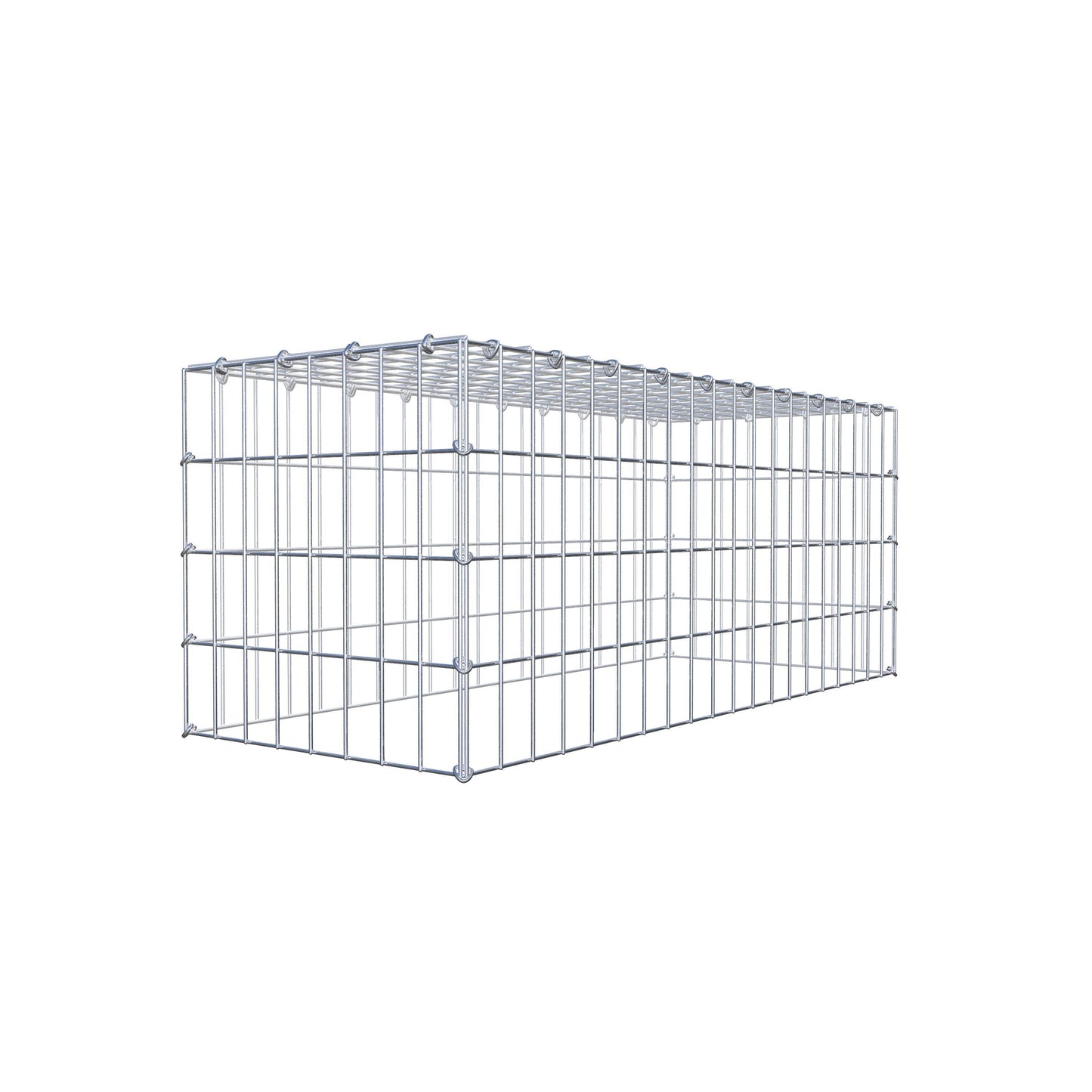 Mounted gabion type 3 100 cm x 40 cm x 40 cm (L x H x D), mesh size 5 cm x 10 cm, C-ring