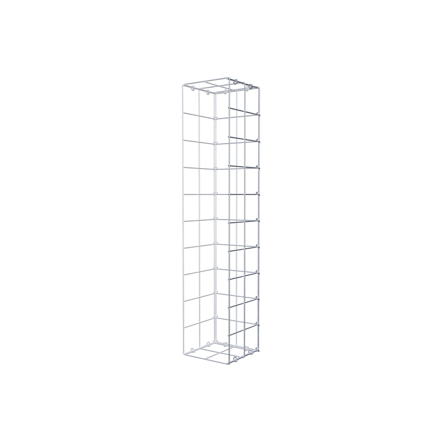 Gabbione fissabile tipo 2 100 cm x 20 cm x 20 cm (L x H x P), maglia 10 cm x 10 cm, anello a C