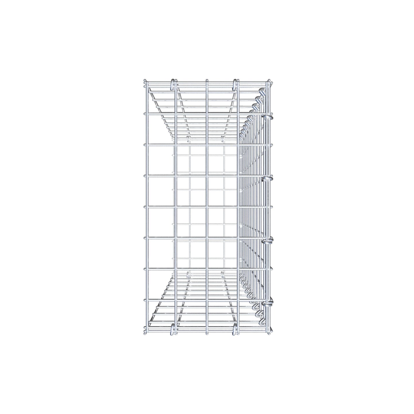 Monteret gabion type 2 100 cm x 20 cm x 40 cm, maskestørrelse 5 cm x 10 cm, C-ring