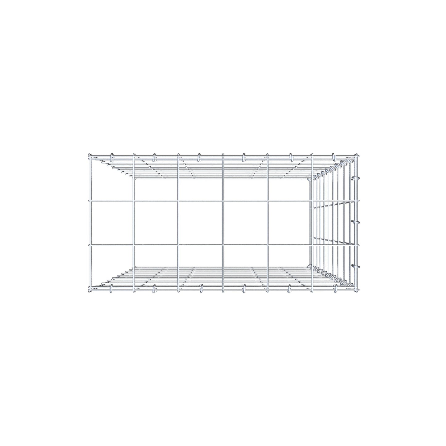 Anbaugabione Typ 4 100 cm x 60 cm x 30 cm (L x H x T), Maschenweite 10 cm x 10 cm, C-Ring