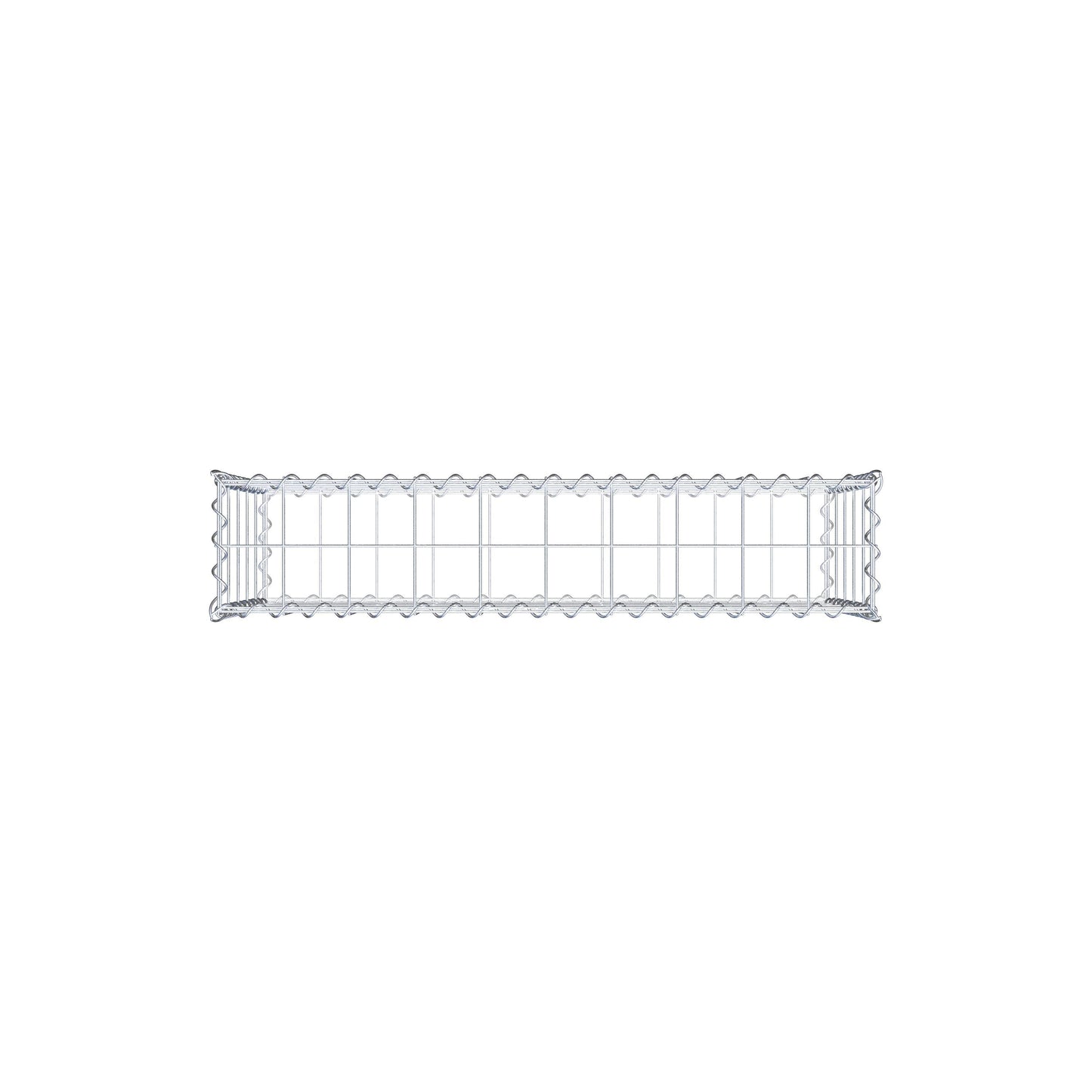 Gabion 100 cm x 50 cm x 20 cm (L x H x D), maskestørrelse 10 cm x 10 cm, spiral