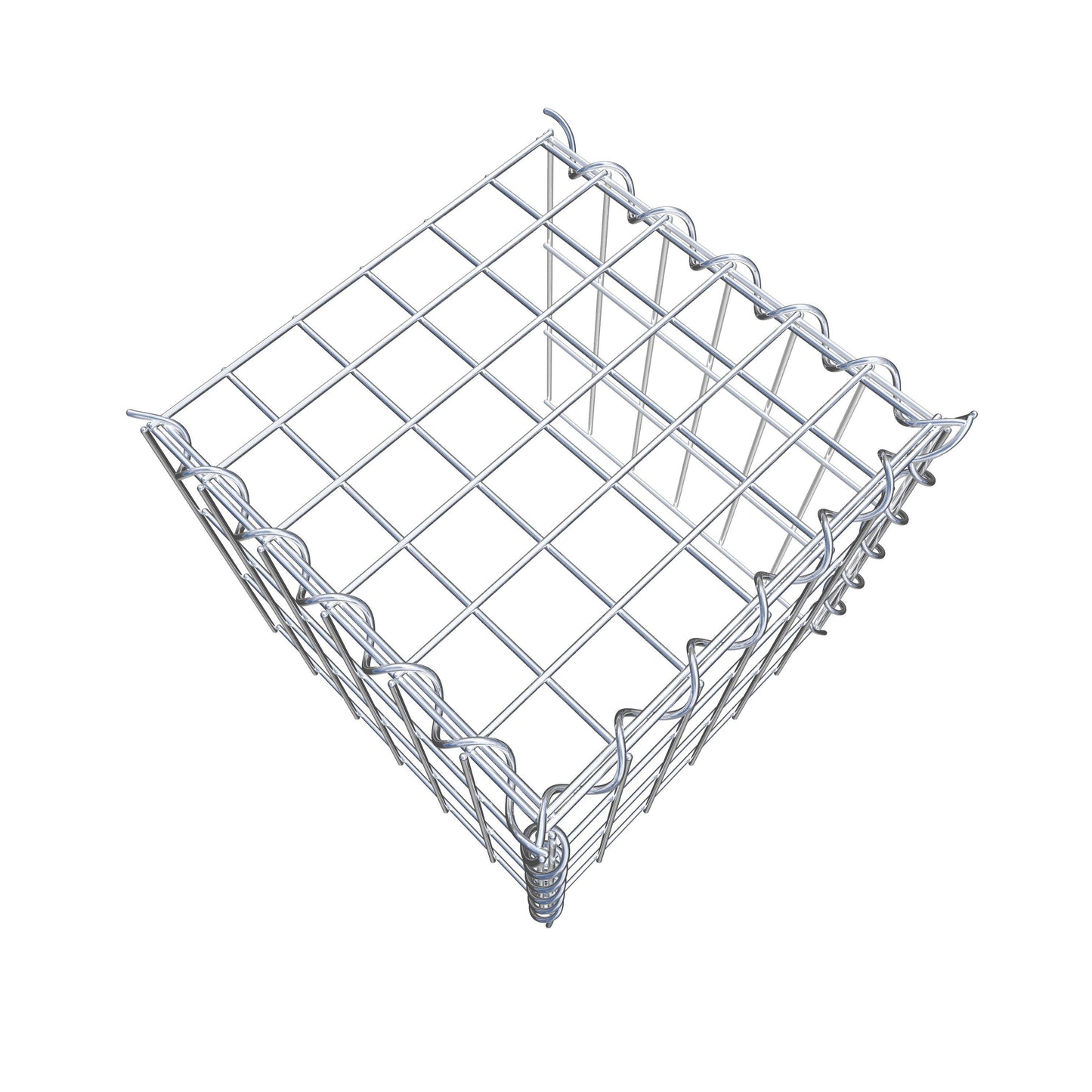 Gabbione aggiuntivo tipo 4 30 cm x 30 cm x 30 cm (L x H x P), dimensione maglia 5 cm x 10 cm, a spirale