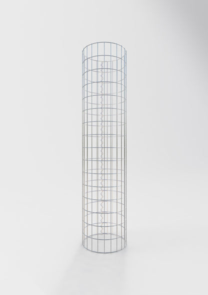 Gabionsøjle ca. 37 cm diameter, 160 cm højde, maskestørrelse 5 cm x 10 cm