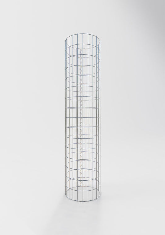 Colonna gabbionata rotonda 37 cm di diametro, 160 cm di altezza, maglia 5 cm x 10 cm