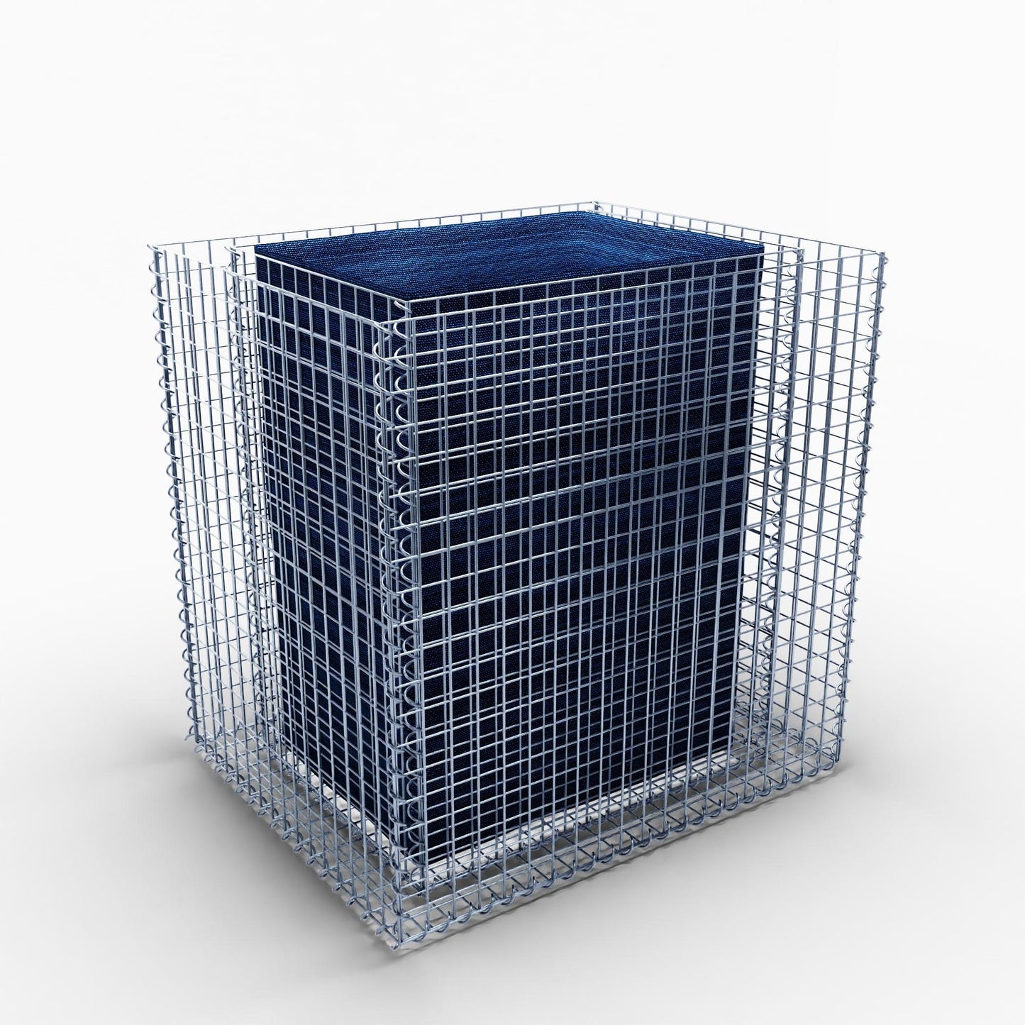 Lecho elevado rectangular 100 cm x 80 cm x 100 cm (largo x alto x fondo), malla 5 x 5 cm, espesor de pared 10 cm