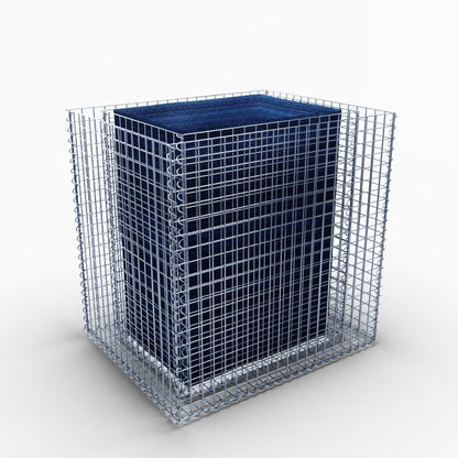 Lecho elevado rectangular 100 cm x 80 cm x 100 cm (largo x alto x fondo), malla 5 x 5 cm, espesor de pared 10 cm