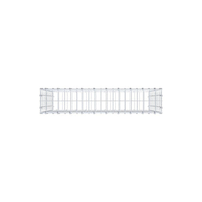 Gabion 100 cm x 80 cm x 20 cm (L x H x D), maskestørrelse 5 x 10 cm, spiralring