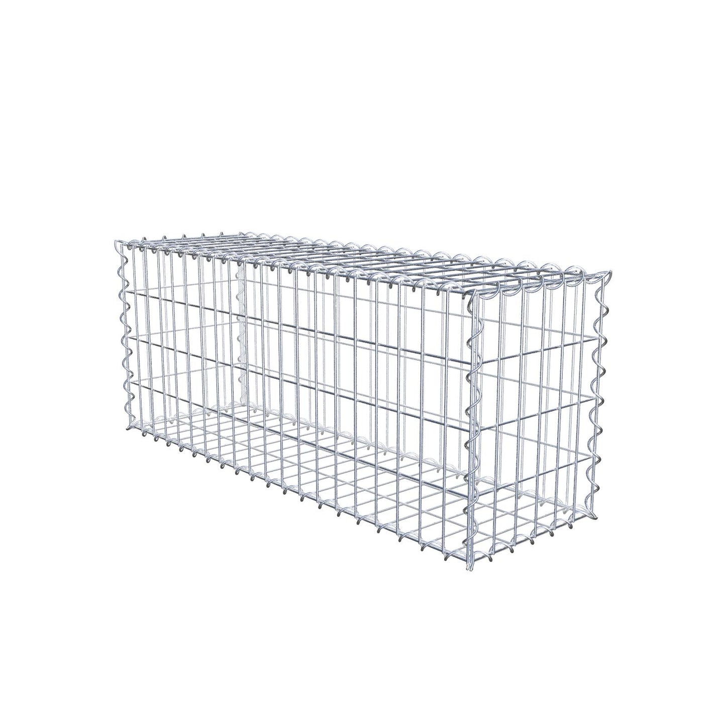 Gabion 100 cm x 40 cm x 30 cm (L x H x D), mesh size 5 cm x 10 cm, spiral