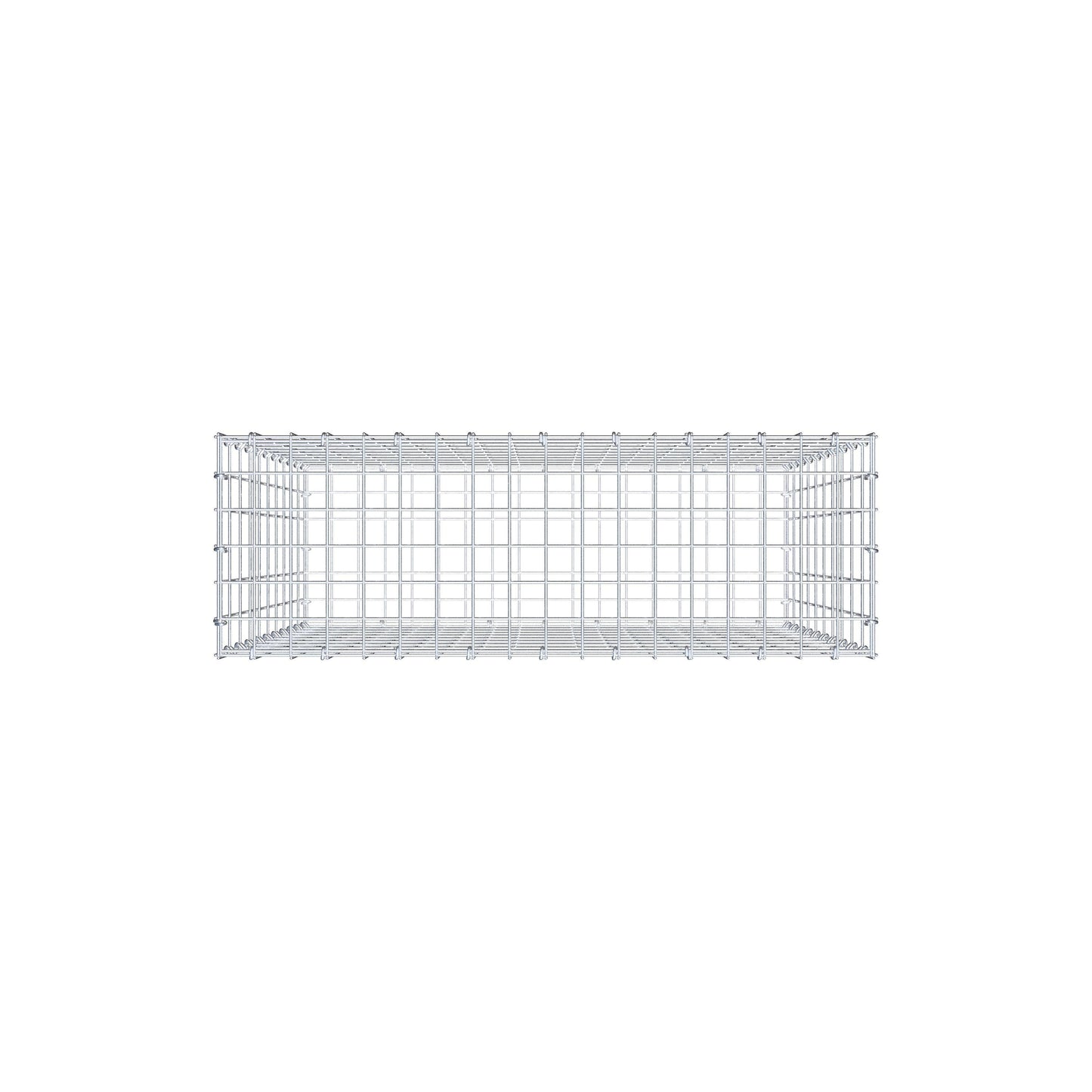 Gabbione 100 cm x 90 cm x 30 cm (L x H x P), maglia 5 cm x 10 cm, anello a C