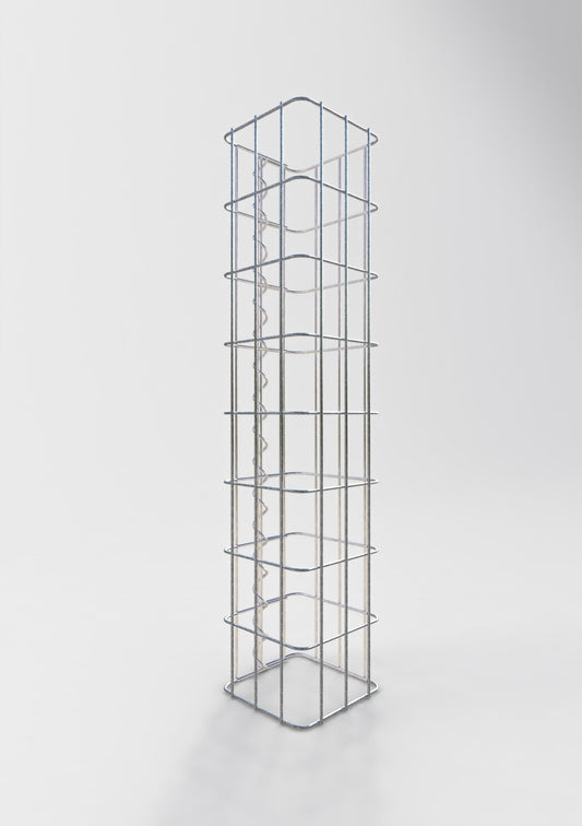 Colonne de gabion carrée 17 cm x 17 cm, 80 cm de hauteur, MW 5 cm x 10 cm