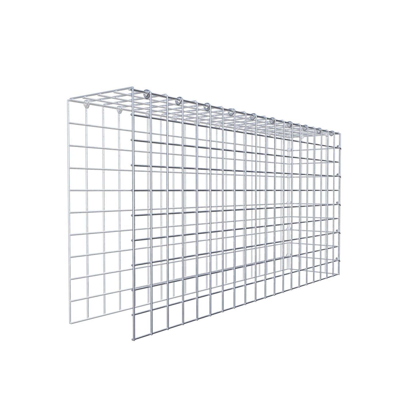 Fourche rapportée type 4 100 cm x 50 cm x 20 cm (L x H x P), mailles 5 cm x 5 cm, anneau C