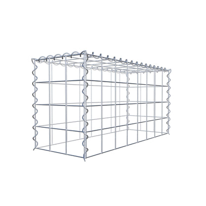 Anbaugabione Typ 3 80 cm x 40 cm x 30 cm (L x H x T), Maschenweite 10 cm x 10 cm, Spirale
