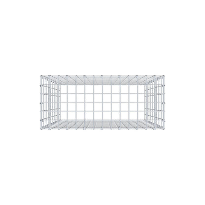 Monteret gabion type 3 100 cm x 70 cm x 30 cm (L x H x D), maskestørrelse 5 cm x 10 cm, C-ring