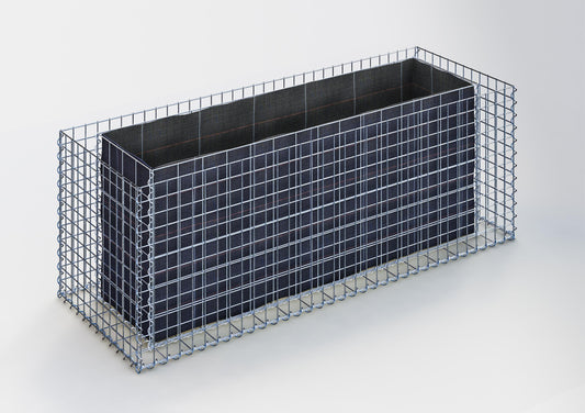 Letto rialzato rettangolare 170 cm x 60 cm x 60 cm (L x H x P), maglia 5 x 5 cm, spessore parete 10 cm