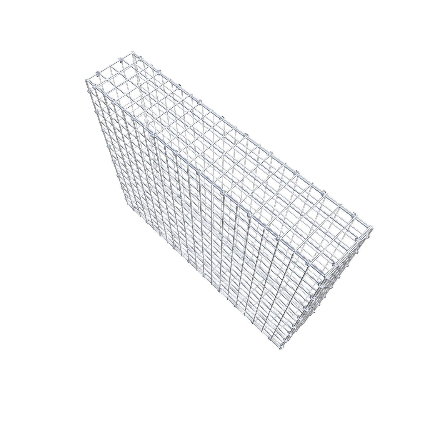 Gabione 100 cm x 80 cm x 20 cm (L x H x T), Maschenweite 5 x 5 cm, Spiralring
