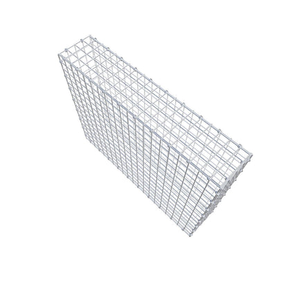 Gabione 100 cm x 80 cm x 20 cm (L x H x T), Maschenweite 5 x 5 cm, Spiralring