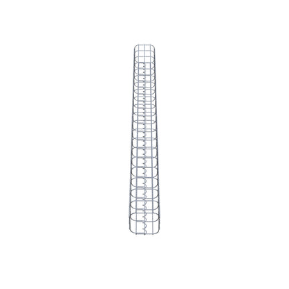 Colonne de gabion carrée galvanisée à chaud, 17 cm x 17 cm, hauteur 200 cm, MW 5 cm x 10 cm
