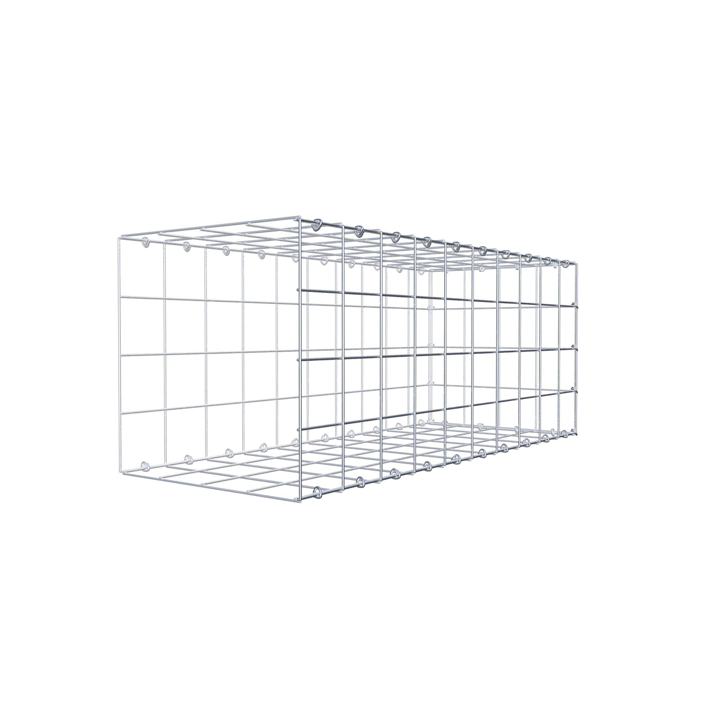 Monteret gabion type 2 100 cm x 40 cm x 40 cm (L x H x D), maskestørrelse 10 cm x 10 cm, C-ring