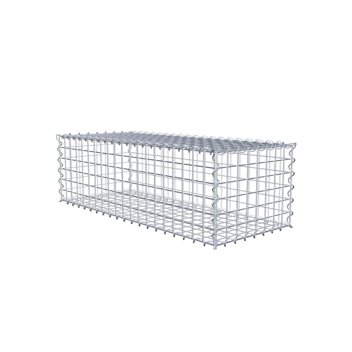 Gabbione 100 cm x 30 cm x 40 cm (L x H x P), maglia 5 cm x 5 cm, spirale