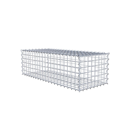 Gabbione 100 cm x 30 cm x 40 cm (L x H x P), maglia 5 cm x 5 cm, spirale