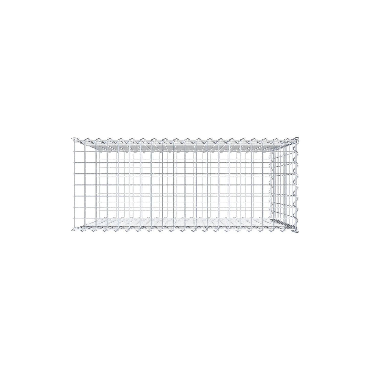 Anbaugabione Typ 2 100 cm x 90 cm x 40 cm (L x H x T), Maschenweite 5 cm x 10 cm, Spirale