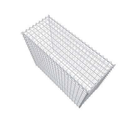 Gabione 100 cm x 80 cm x 40 cm (L x H x T), Maschenweite 5 cm x 5 cm, Spirale