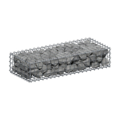Gabion 100 cm x 20 cm x 40 cm (L x H x D), maskestørrelse 5 cm x 5 cm, spiral