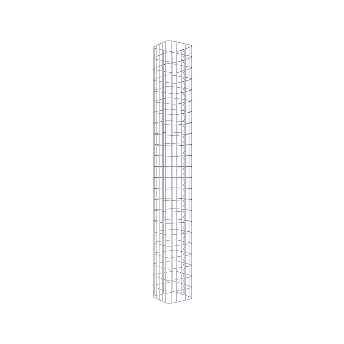 Gabionpelare vinkelrät 27 cm x 27 cm, 230 cm höjd, MW 5 cm x 10 cm