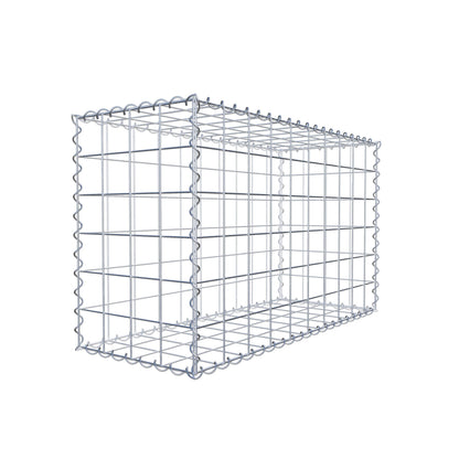 Gabion 100 cm x 60 cm x 40 cm (L x H x D), maskestørrelse 10 cm x 10 cm, spiral