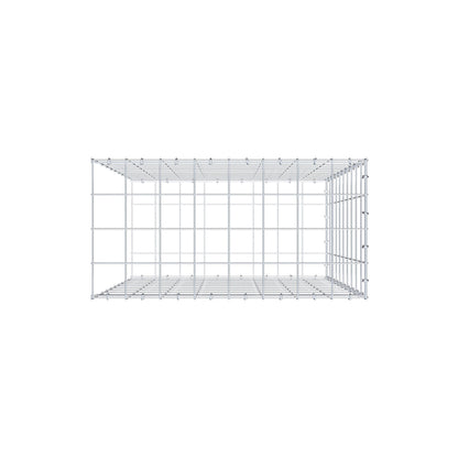 Type 2 oplegkorf 100 cm x 80 cm x 40 cm (L x H x D), maaswijdte 10 cm x 10 cm, C-ring