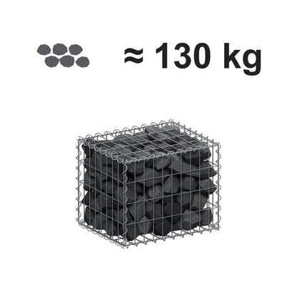 Gabion 50 cm x 40 cm x 40 cm (L x H x D), mesh size 5 cm x 10 cm, spiral